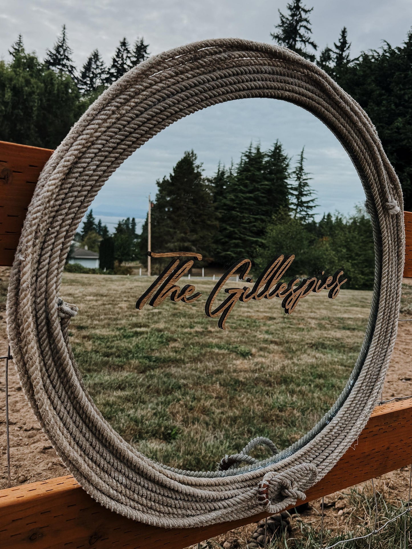 Western rope mirror