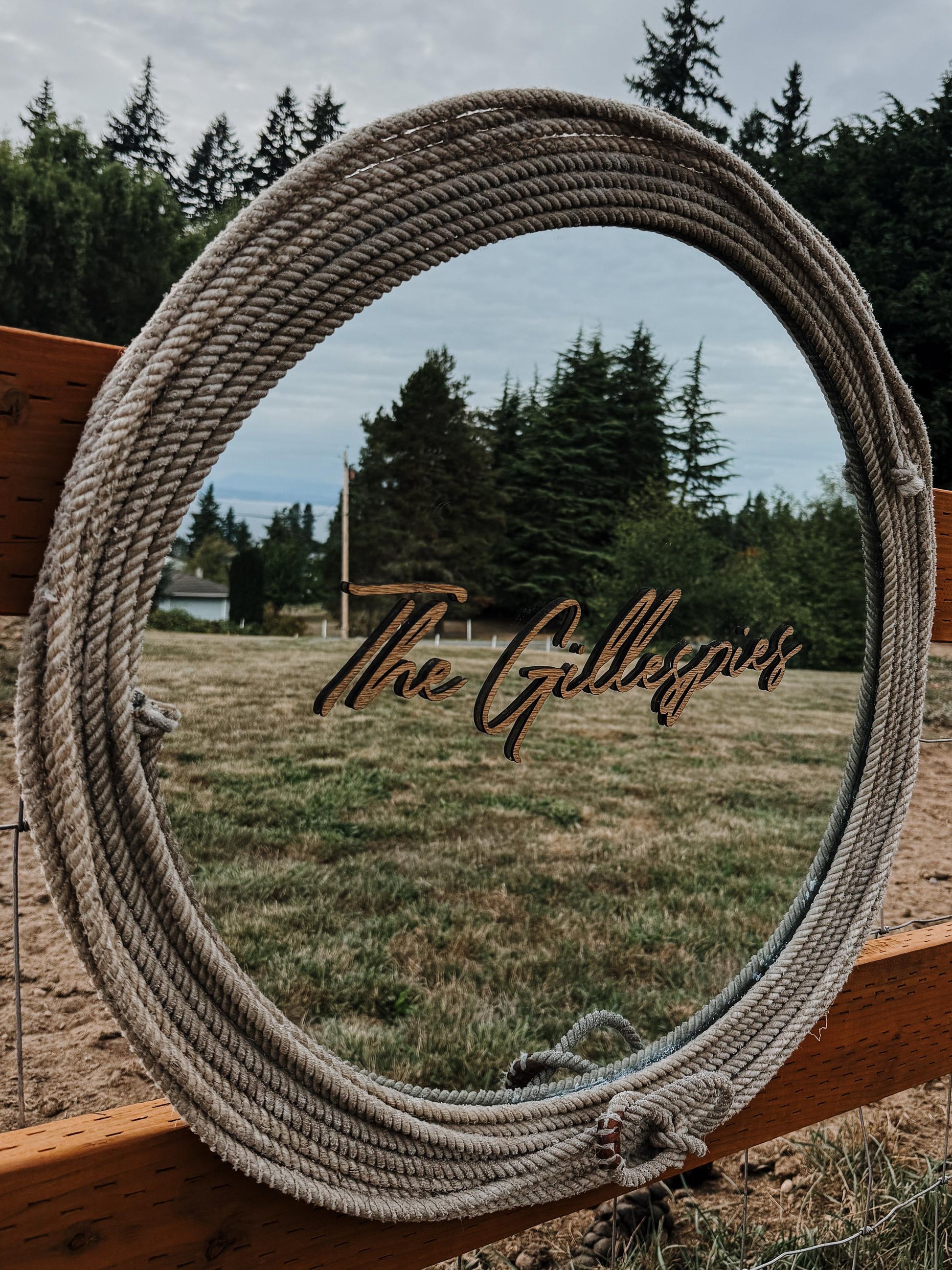 Western rope mirror