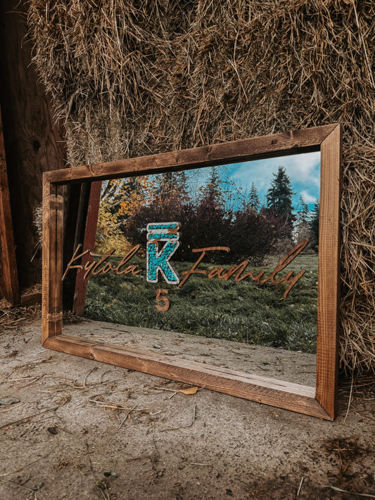 customizable framed mirror