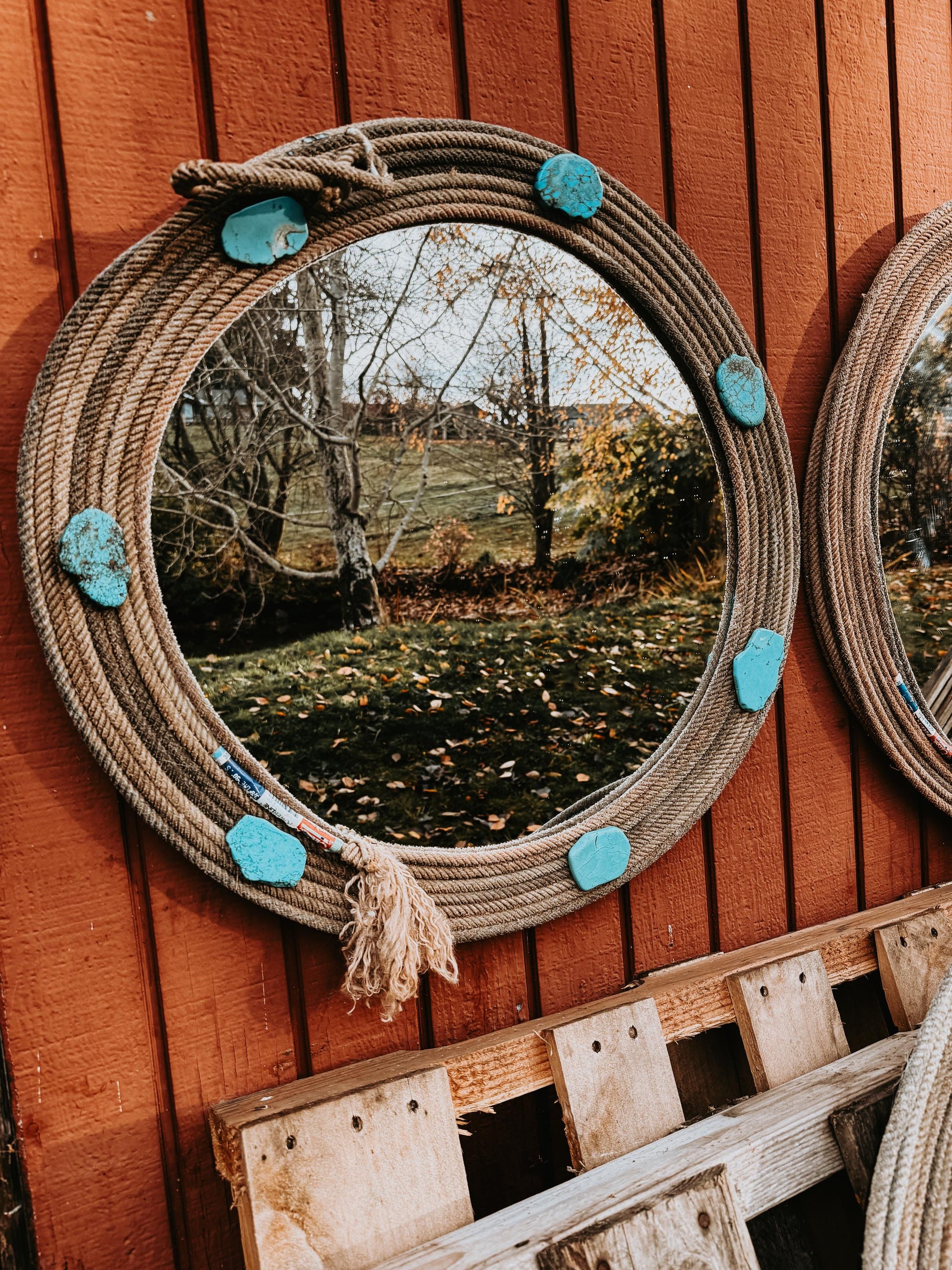 Western rope mirror