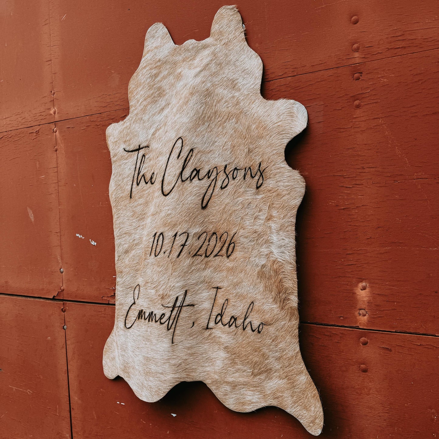 Customizable genuine leather cowhides