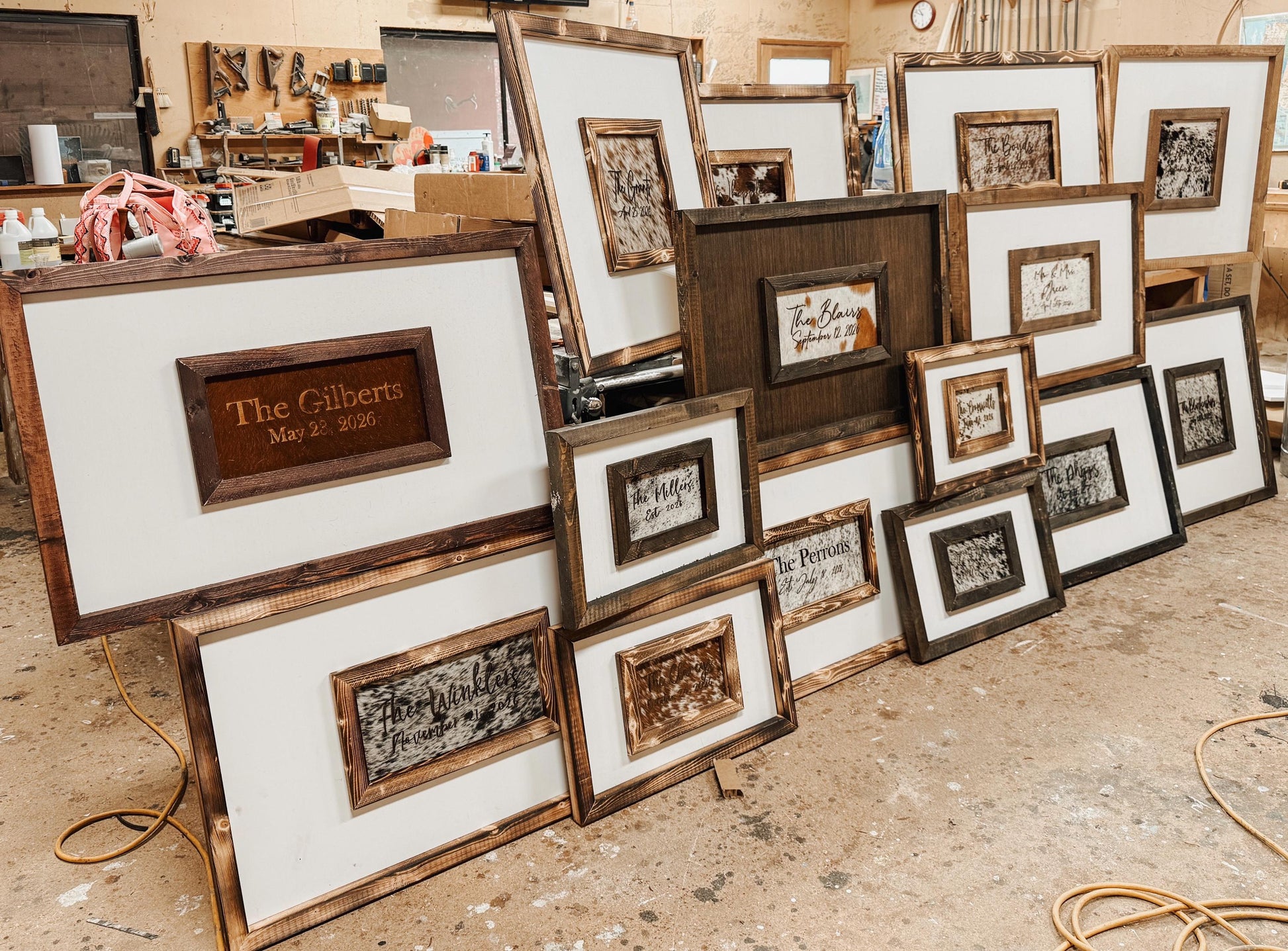 Custom Cowhide Wedding Guest Book Sign: Western Decor