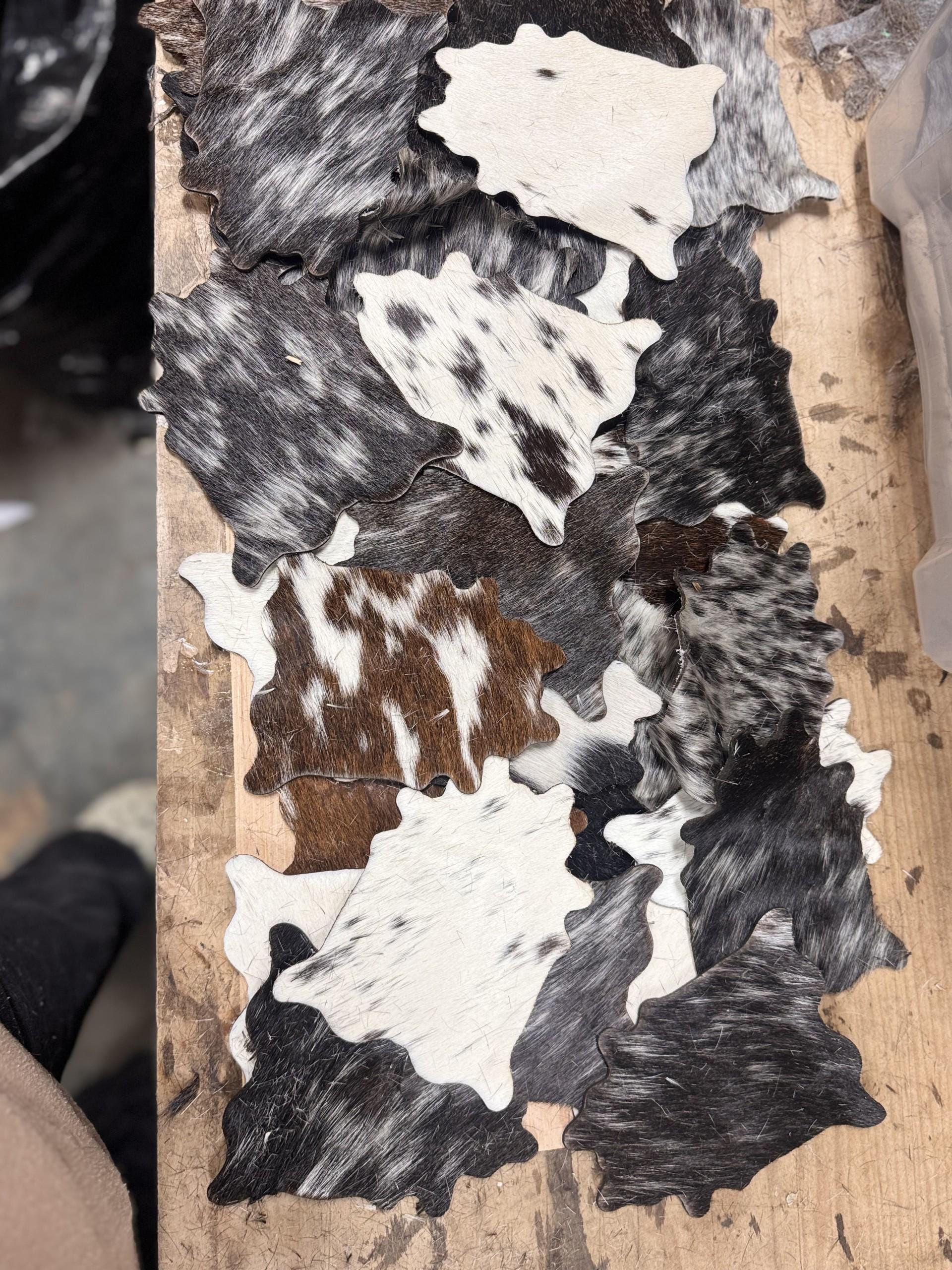 READY TO SHIP 6" cowhides - assorted colors