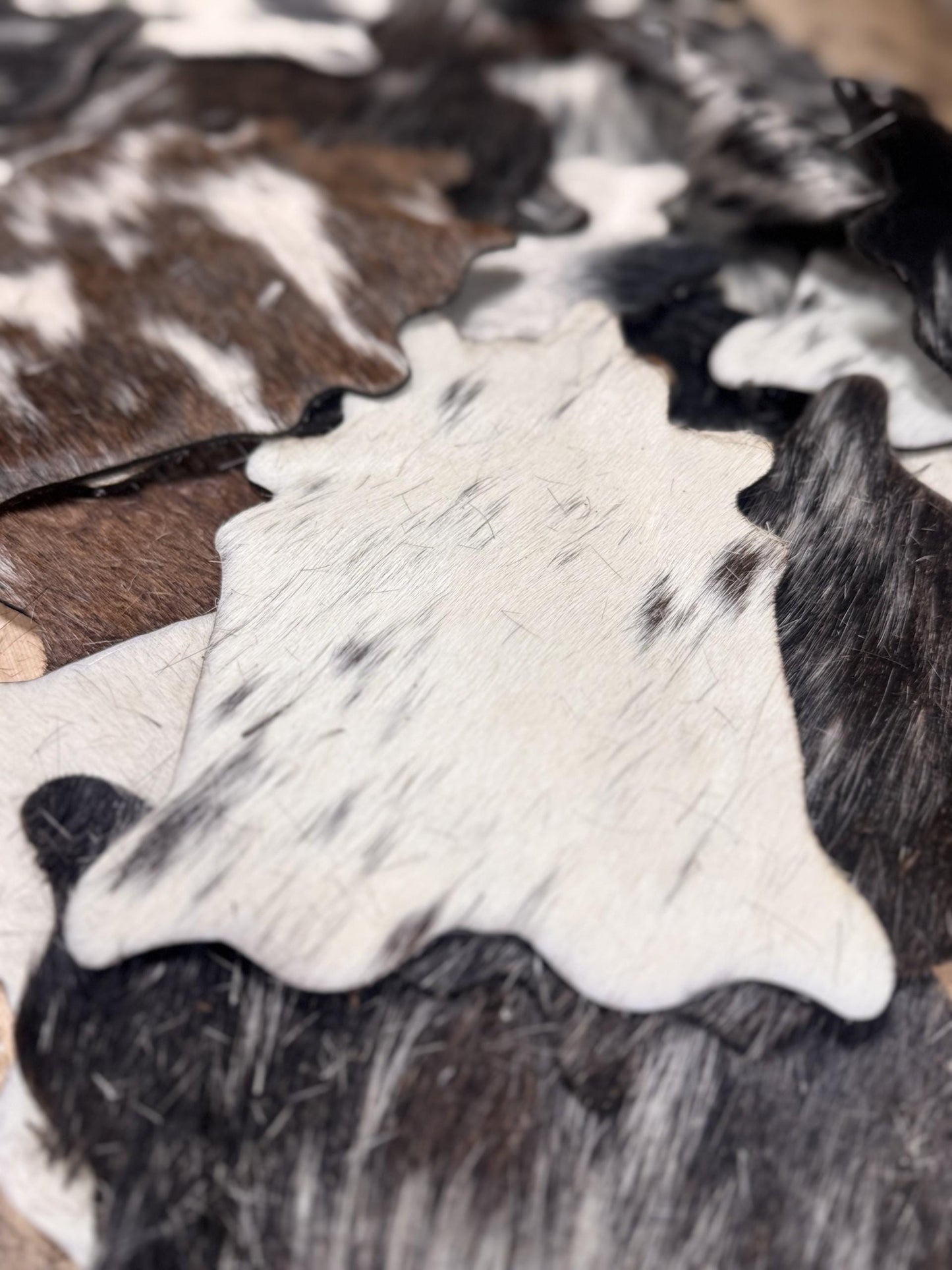 READY TO SHIP 6" cowhides - assorted colors