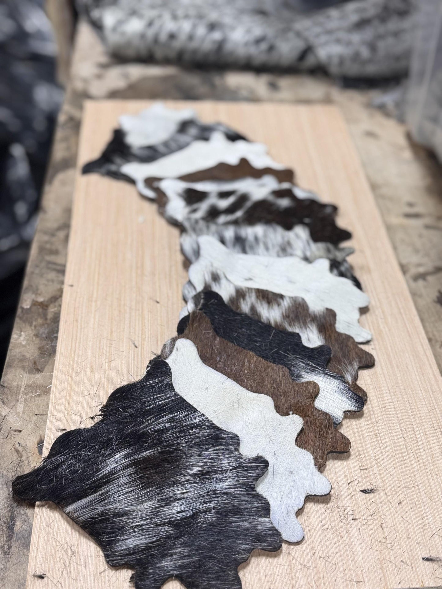 READY TO SHIP 6" cowhides - assorted colors